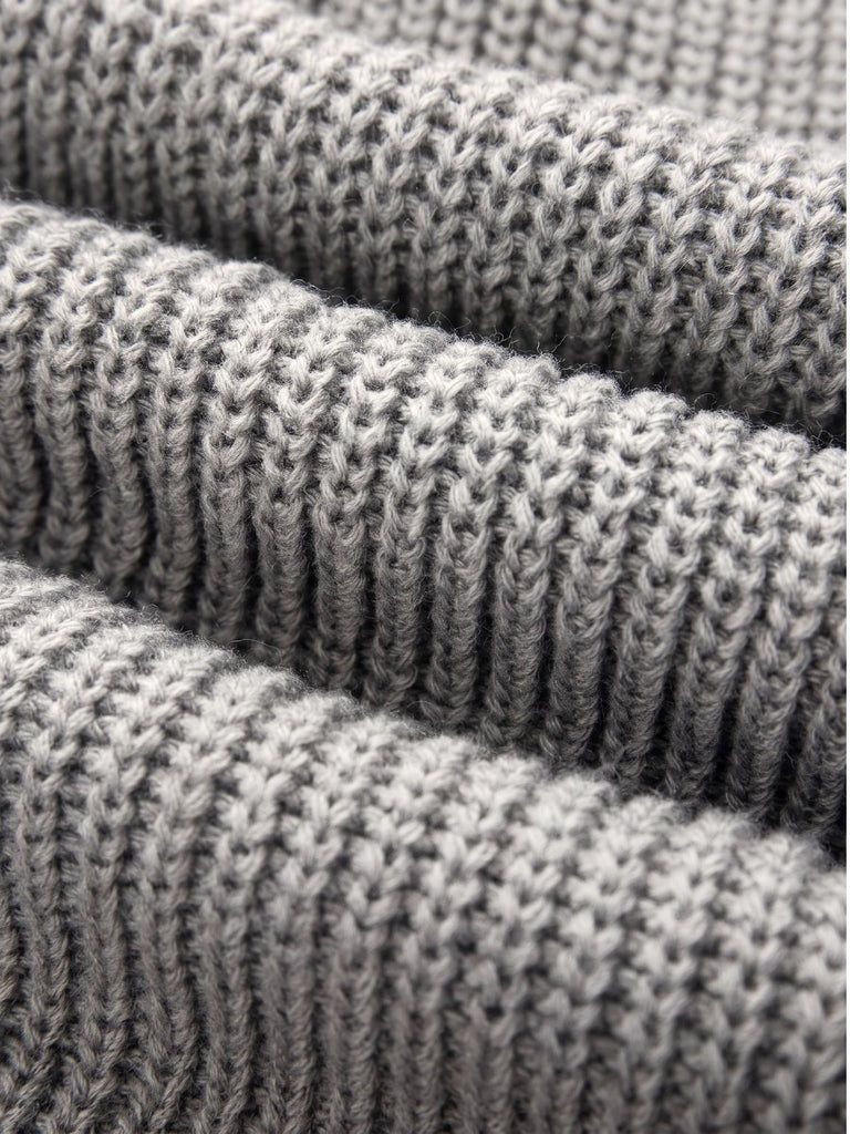 50er Rollkragen-Strickpullover mit Ärmeln im Cape-Look