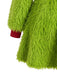 Grünes 50er Grinch-Weihnachtskleid mit Herz und Flauschoptik