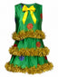 Grünes 70er ärmelloses A-Linien-Kleid mit Weihnachtsbaum
