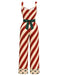 Roter 40er Weihnachts-Streifenjumpsuit mit Bindegürtel und Umschlägen