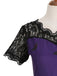 50er Halloween Swingkleid mit Spukhaus- und Kürbis-Fledermaus-Print
