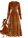 70er Samtkleid mit tiefem V-Ausschnitt und Raffung