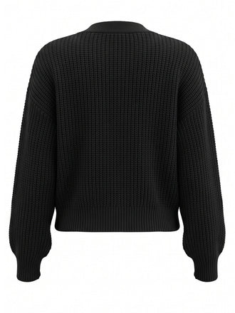 70er Weihnachts-Strickjacke mit Weihnachtsmann- und Tannenbaum-Applikationen