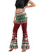 50er High-Waist-Schlaghose mit Weihnachts-Print