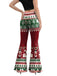 50er High-Waist-Schlaghose mit Weihnachts-Print