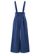Marineblaue 50er Nadelstreifenhose mit Hosenträgern und weitem Bein