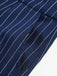 Marineblaue 50er Nadelstreifenhose mit Hosenträgern und weitem Bein