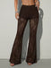 70er High-Waist-Schlaghose aus transparenter Spitze