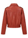 50er Biker-Kurzjacke aus Kunstleder mit elastischem Saum