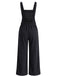 Dunkelblauer 40er Cordjumpsuit mit geradem Bein