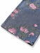 Blauer 40er Jeans-Latzoverall mit Blumen und weitem Bein