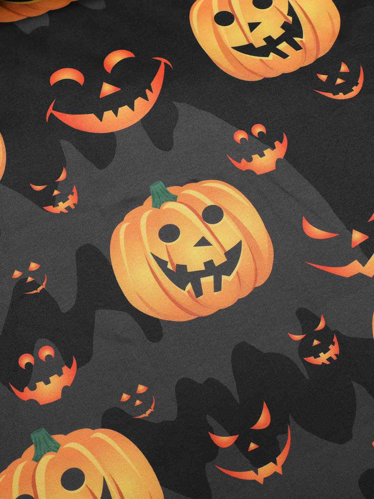 1950er Halloween Kürbis Fliege Kleid