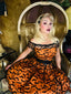 1950er Halloween Fledermaus Kostüm Spitzen Schulter Swing Kleid