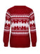 Rot 1950er Weihnachten Strickpullover