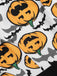 Schwarz 1950er Halloween Kürbis Halter Romper