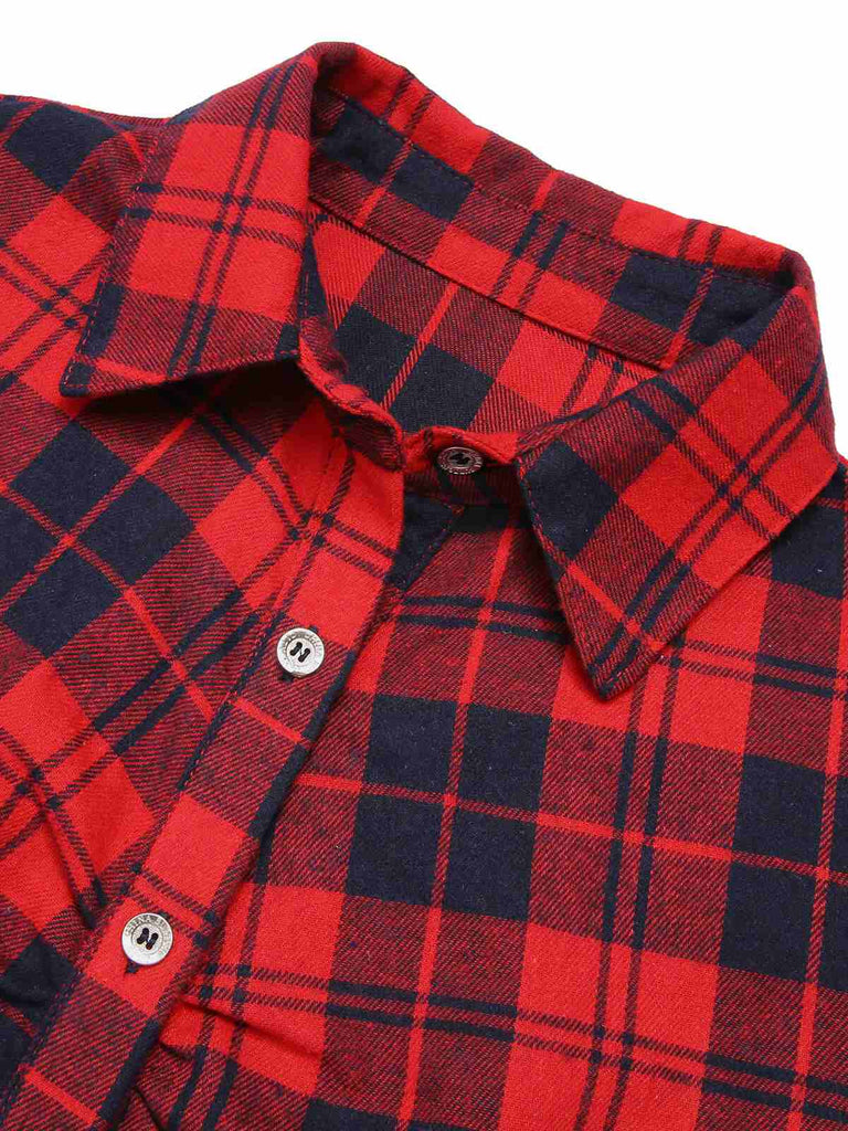 Rot 1930er Weihnachten Plaid Jumpsuit