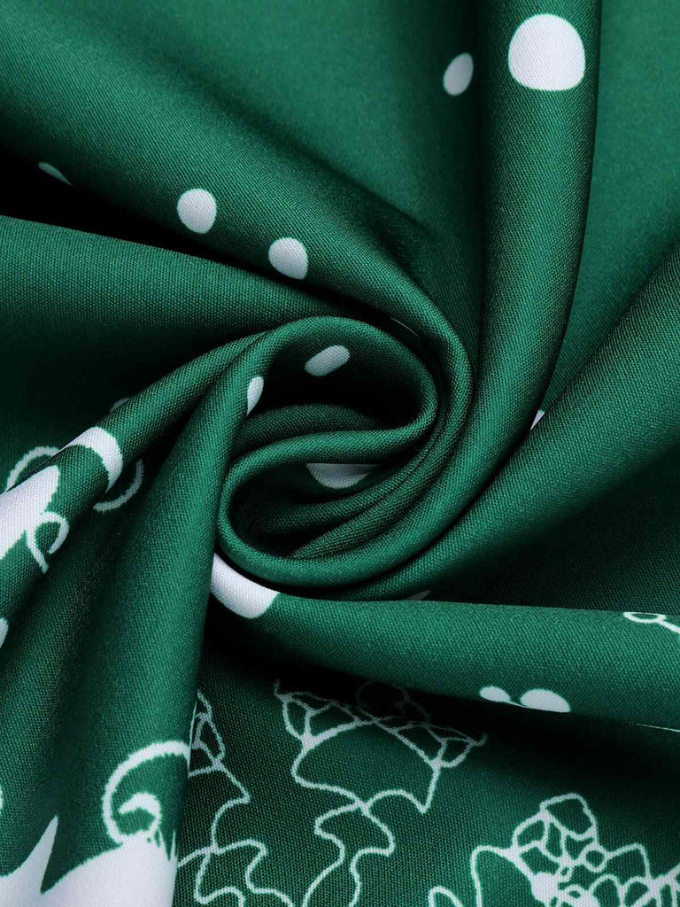 Rot 1950er Weihnachten Schulterfrei Schneeflocke Kleid