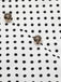 Weiß 1960er Polka Dot Knopf Bleistiftkleid