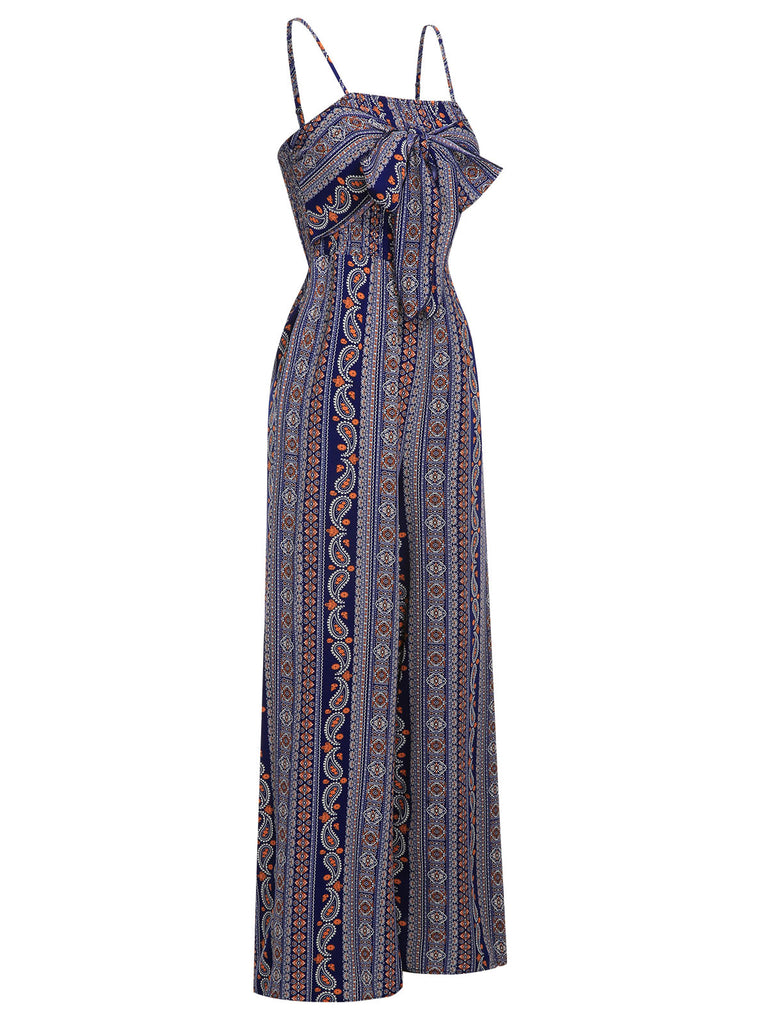 [Vorverkauf] 1930er Spaghetti Träger Schnüren Bohemian Jumpsuit