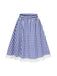 Blau & Weiß 1950er Spitze Patchwork Plaid Rock