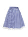 Blau & Weiß 1950er Spitze Patchwork Plaid Rock