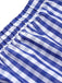 Blau & Weiß 1950er Spitze Patchwork Plaid Rock