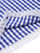 Blau & Weiß 1950er Spitze Patchwork Plaid Rock