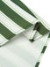 [Vorverkauf] Grün 1940er Schulterfrei Streifen Bogen Kleid