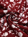 Rot 1950er Revers Knöpfen Blümchen Kleid
