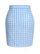 Blau 1960er Plaid BowKnot Rock
