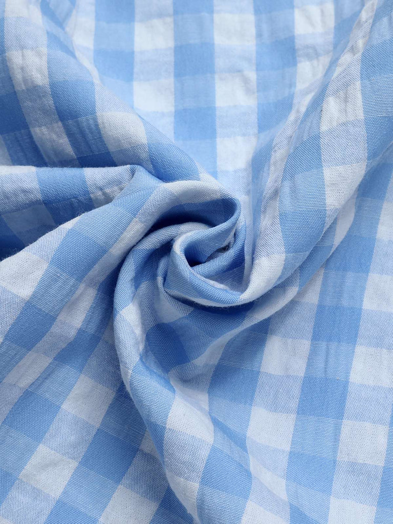 Blau 1960er Plaid BowKnot Rock