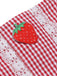 Rot 1950er Erdbeere Plaid Spaghetti Träger Romper