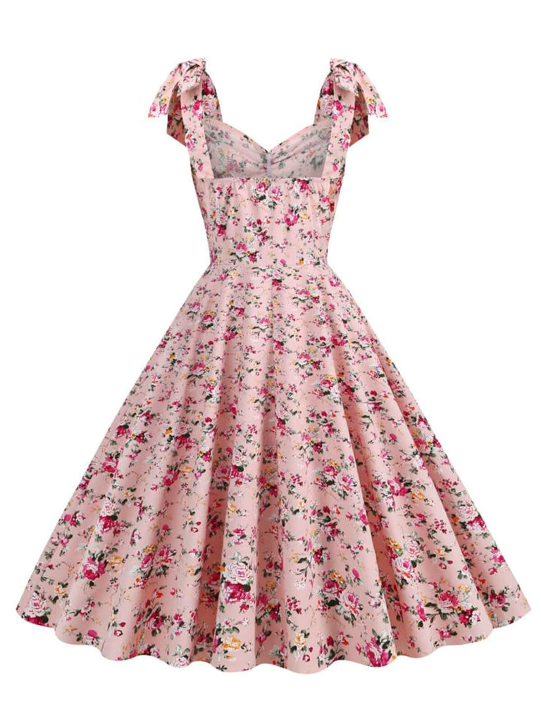 1950er Gänseblümchen Binden Swing Kleid