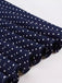 Blau 1940er Träger Polka Dots Bogen Kleid mit Gürtel