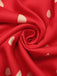 [Vorverkauf] Rot 1950er Erdbeere Rüsche Kleid mit Gürtel