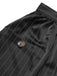[Vorverkauf] Schwarz 1950er Streifen Rock mit Taschen