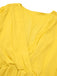 1950er Chiffon Laternenärmel Waist Krawatte Romper