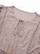 1940er Binden Flügelärmel Bestickt Bluse