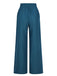 1940er Solid Elastic Waist Loose Pants