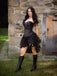 2PCS 1970er Steampunk Spitze Korsett & High-Low Rock