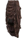 1970er Gothic Steampunk Wrinkle High Low Hem Skirt