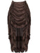 1970er Gothic Steampunk Wrinkle High Low Hem Skirt