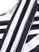 Schwarz Beetlejuice Kostüm 1960er Schulterfrei Stripes Jumpsuit