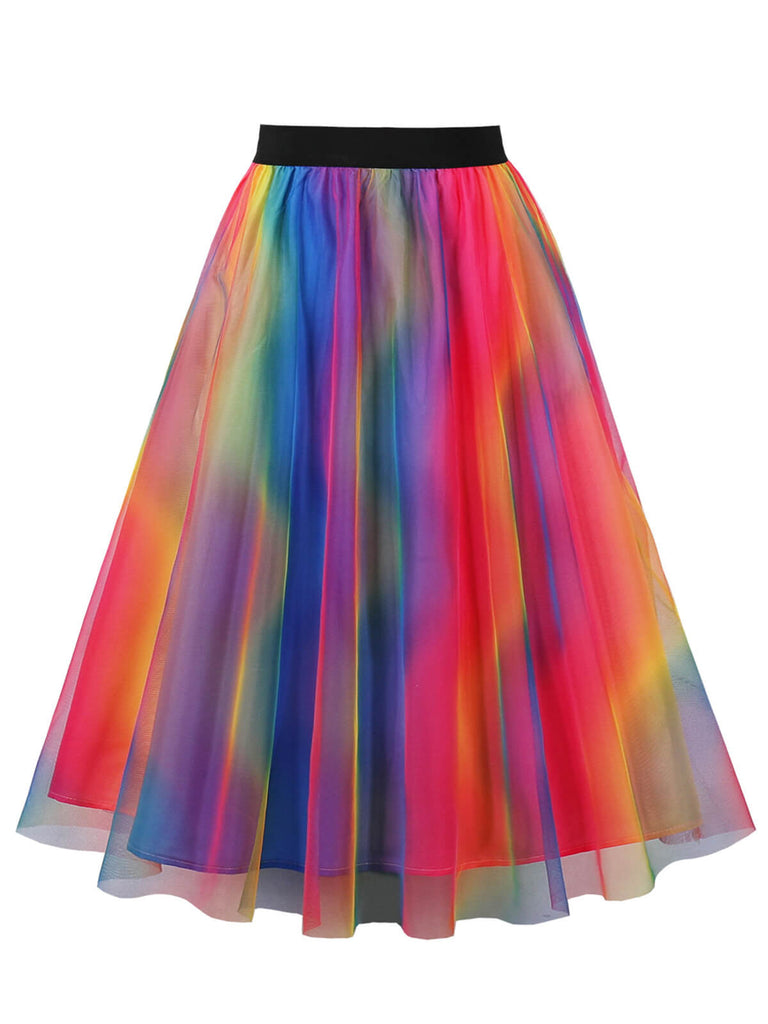 Multicolor 1950er Undeutlich Swing Masche Rock