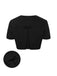 Schwarz 1950er Solid Bow Short Jacket