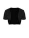 Schwarz 1950er Solid Bow Short Jacket