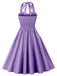 1950er Halter Taschen Rückenfrei Swing Kleid