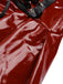 Red 1970er Steampunk Glossy Lace-Up Suspender Dress