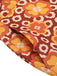 Orange 1960er Cartoon Blumen Revers Romper