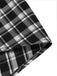 Dunkelgrau 1950er Träger Plaids Ärmellos Kleid